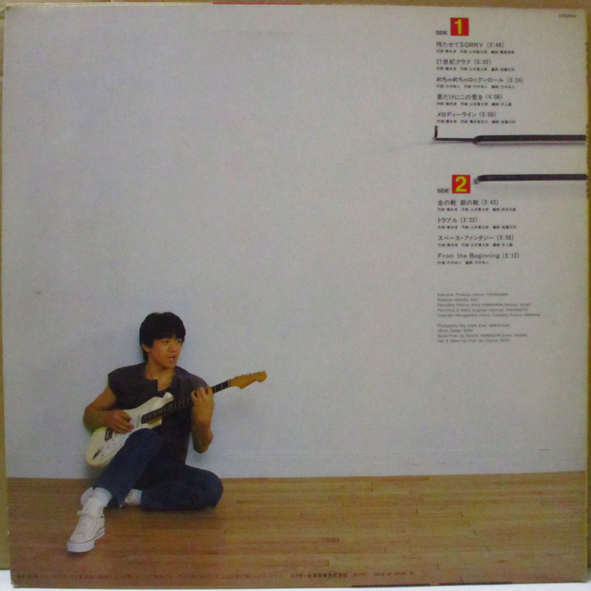 野村義男 (Yoshio Nomura)  - 待たせてSorry (Japan オリジナル LP+インサート/レアステッカー付きジャケ) '83年1stアルバム