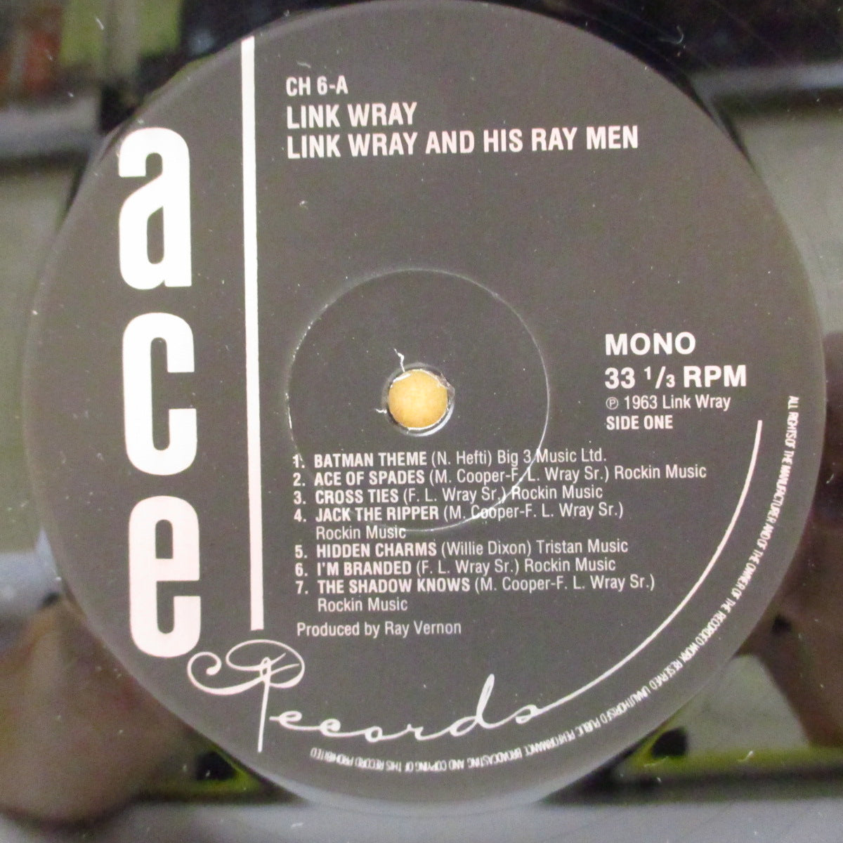 LINK WRAY (リンク・レイ)  - Early Recordings (UK Ace社 '87 再発「銀ロゴ、黒ラベ」モノラル LP)Swan社黄金期コンピ