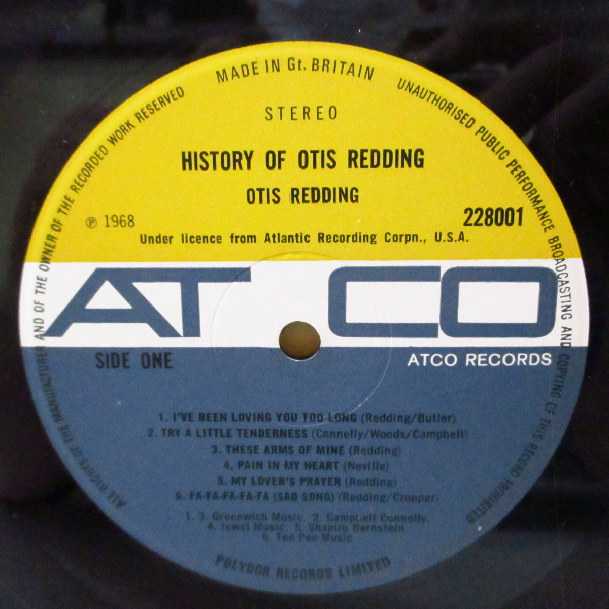 OTIS REDDING (オーティス・レディング)  - History Of Otis Redding (UK '69「初回再発モノラル」LP/両面コーティングジャケ) 近年稀な美品！