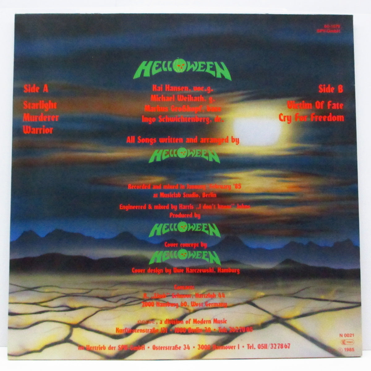 HELLOWEEN (ハロウィン)  - Helloween (German '88 再発 MLP)