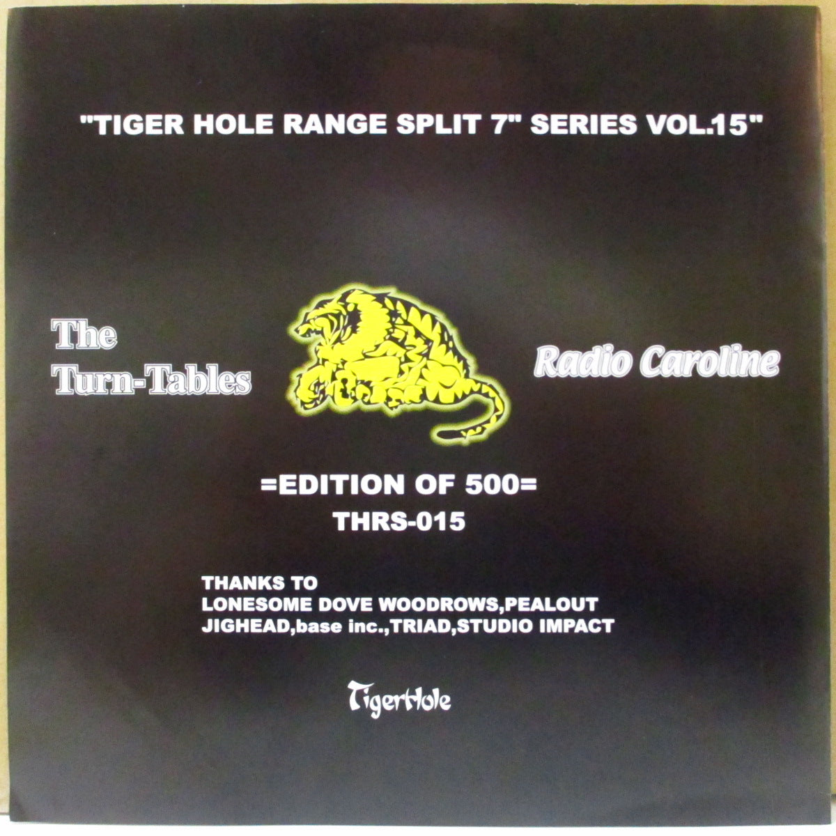 RADIO CAROLINE / TURN-TABLES, THE (レディオ・キャロライン / ザ・ターンテーブルス)  - S.T. <Split Single> (Japan オリジナル 7インチ+レッド&ブラック光沢ソフト紙ジャケ) '04年スプリットシングル