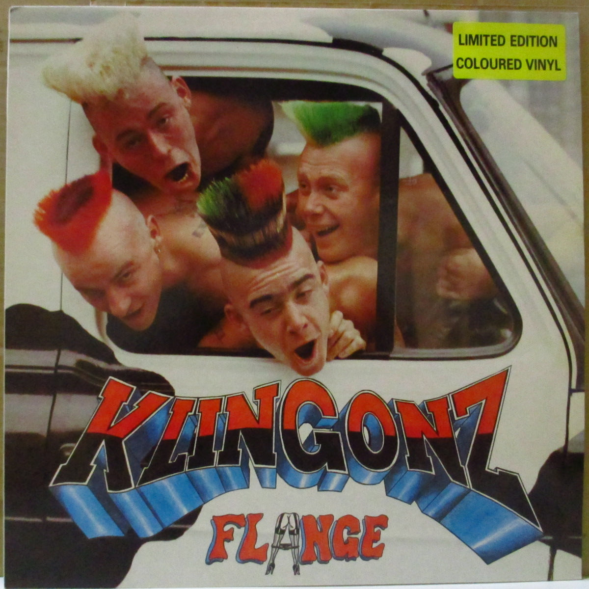 KLINGONZ (クリンゴンズ)  - Flange (UK 限定「ステッカー付き白紙ラベ・黄盤」 LP/レアステッカー付きジャケ) '91年3rdアルバム