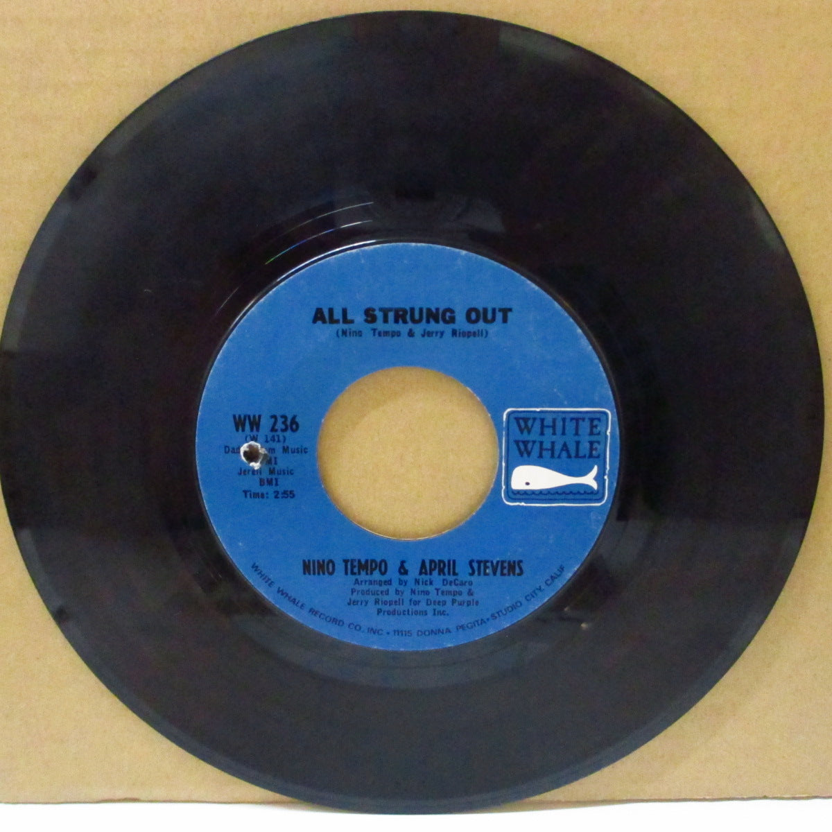 NINO TEMPO & APRIL STEVENS (ニノ・テンポ & エイプリル・スティーブンス)  - All Strung Out (US '66 オリジナル 7インチ)極上「音の壁」スロウPOPS！