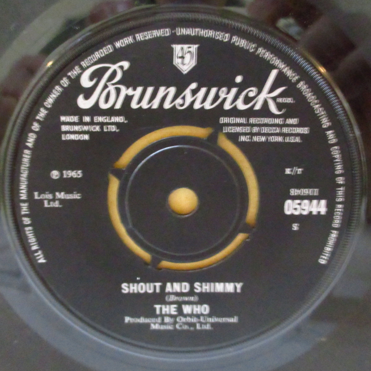 WHO (フー)  - My Generation (UK '65 オリジナル「"Produced "クレジットあり黒紙ラベ」 7インチ+カンパニースリーブ)