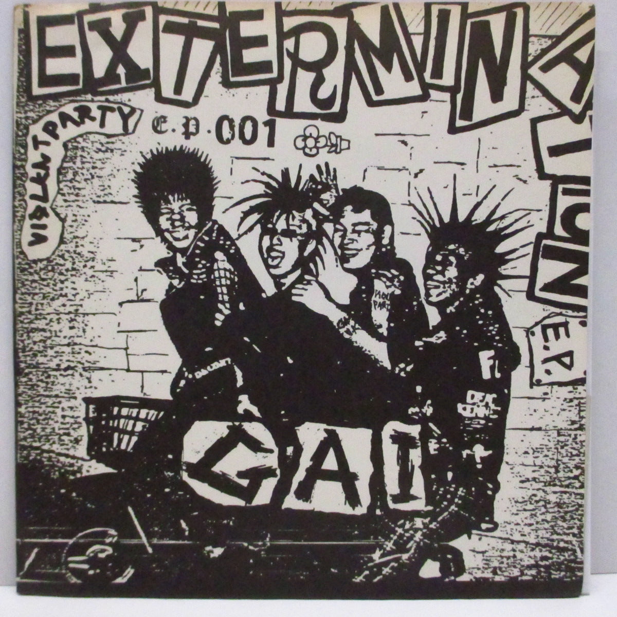 GAI (ガイ)  - Extermination E.P. (Japan '84 オリジナル6曲入り FLEXI/マットソフト紙二つ折りジャケ) Pre.スワンキーズ !