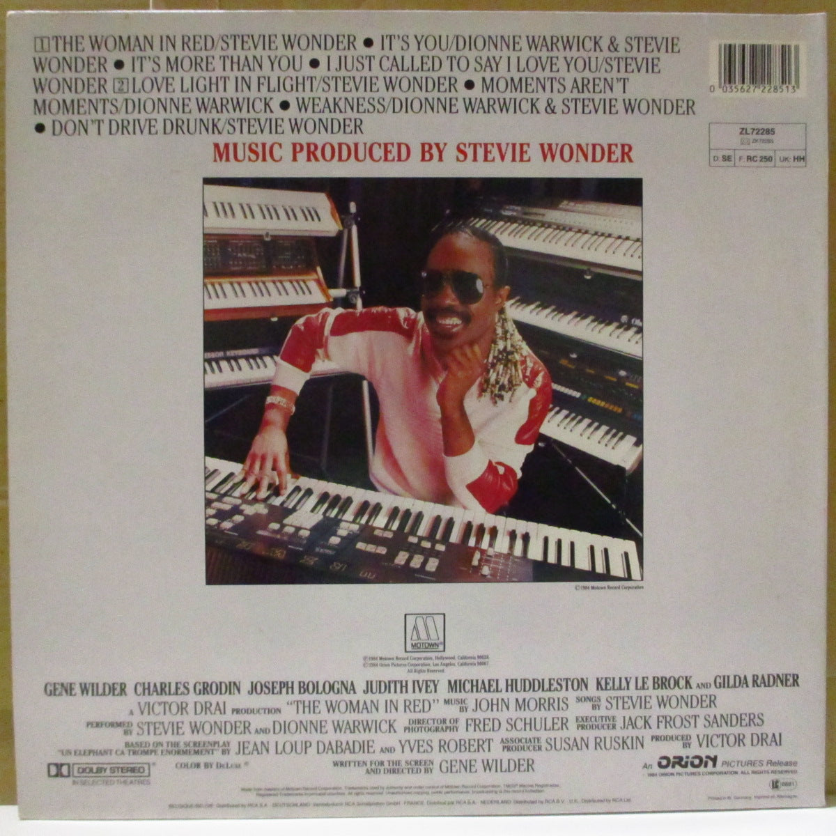 STEVIE WONDER (スティーヴィ・ワンダー)  - The Woman In Red : Selections From The Original Motion Picture Soundtrack (EU '84 オリジナル・ステレオ LP/円形宣伝ステッカー付き見開きジャケ) 大ヒット・サントラ