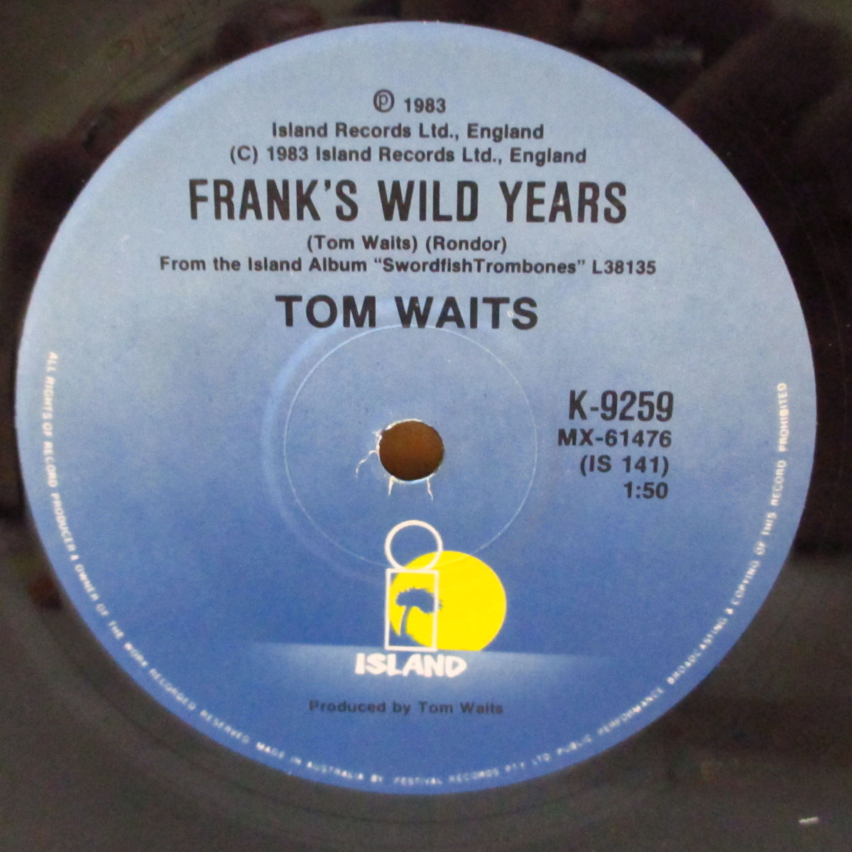 TOM WAITS (トム・ウェイツ)  - In The Neighborhood (OZ '83 オリジナル 7インチ+カンパニースリーブ)