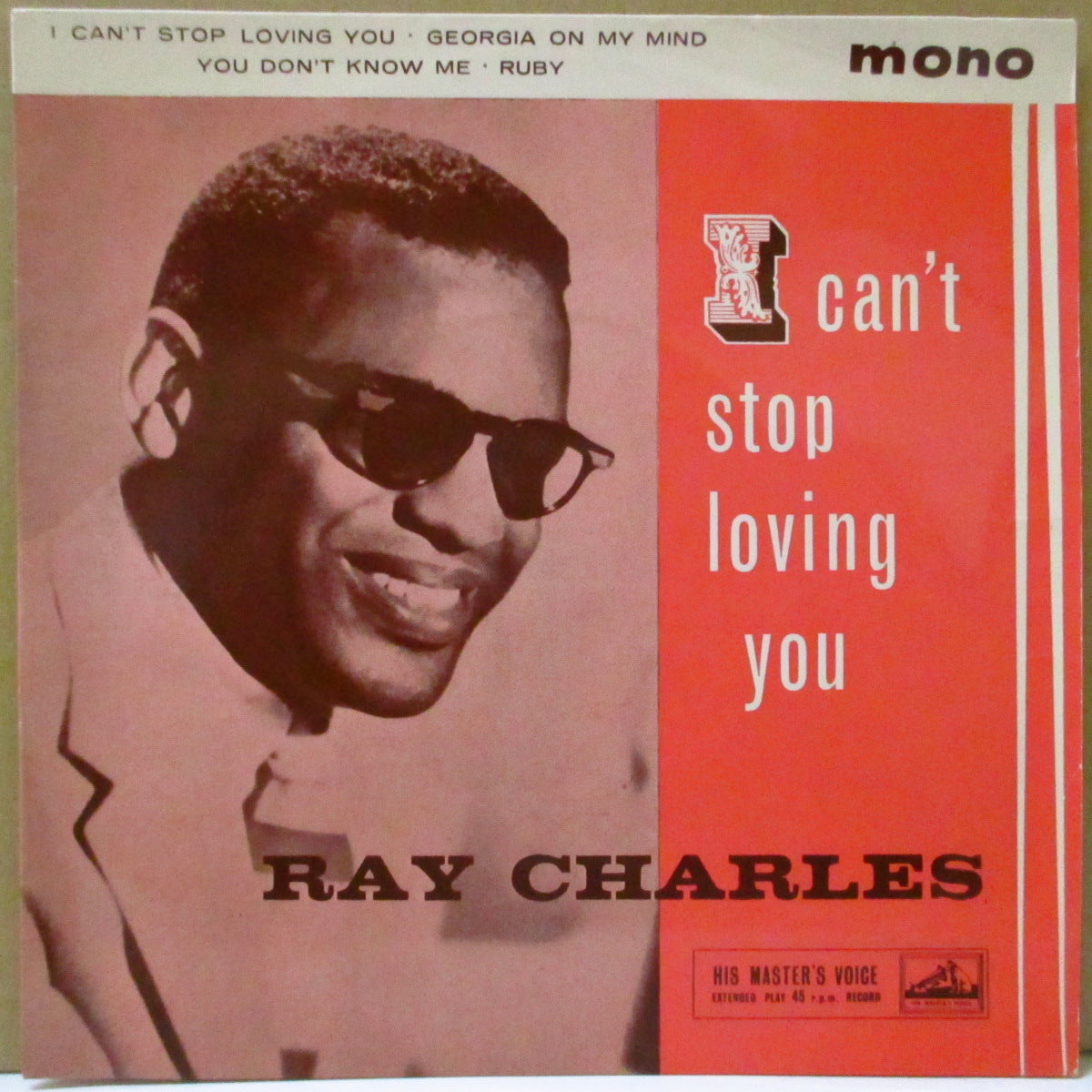 RAY CHARLES (レイ・チャールズ)  - I Can't Stop Loving You +3 (UK '62 オリジナル4曲入り 7インチ EP)英国独自編集盤