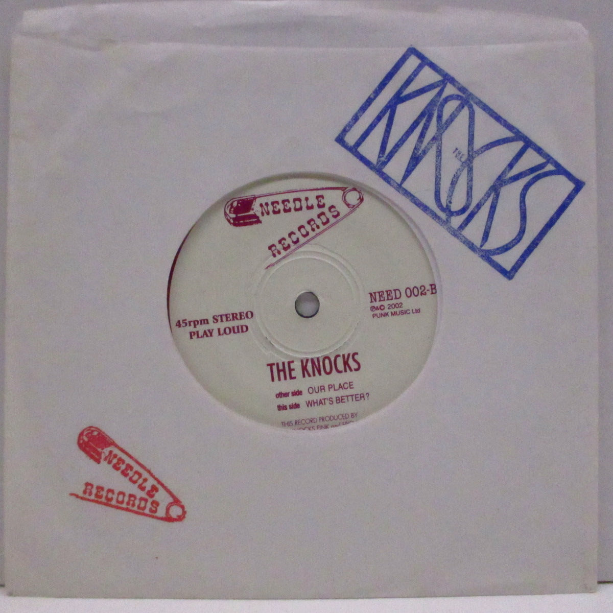 KNOCKS, THE (ザ ・ノックス)  - Our Place (Japan '02 500枚限定 7"/スタンプ押「ダイカットジャケ」）ファースト！
