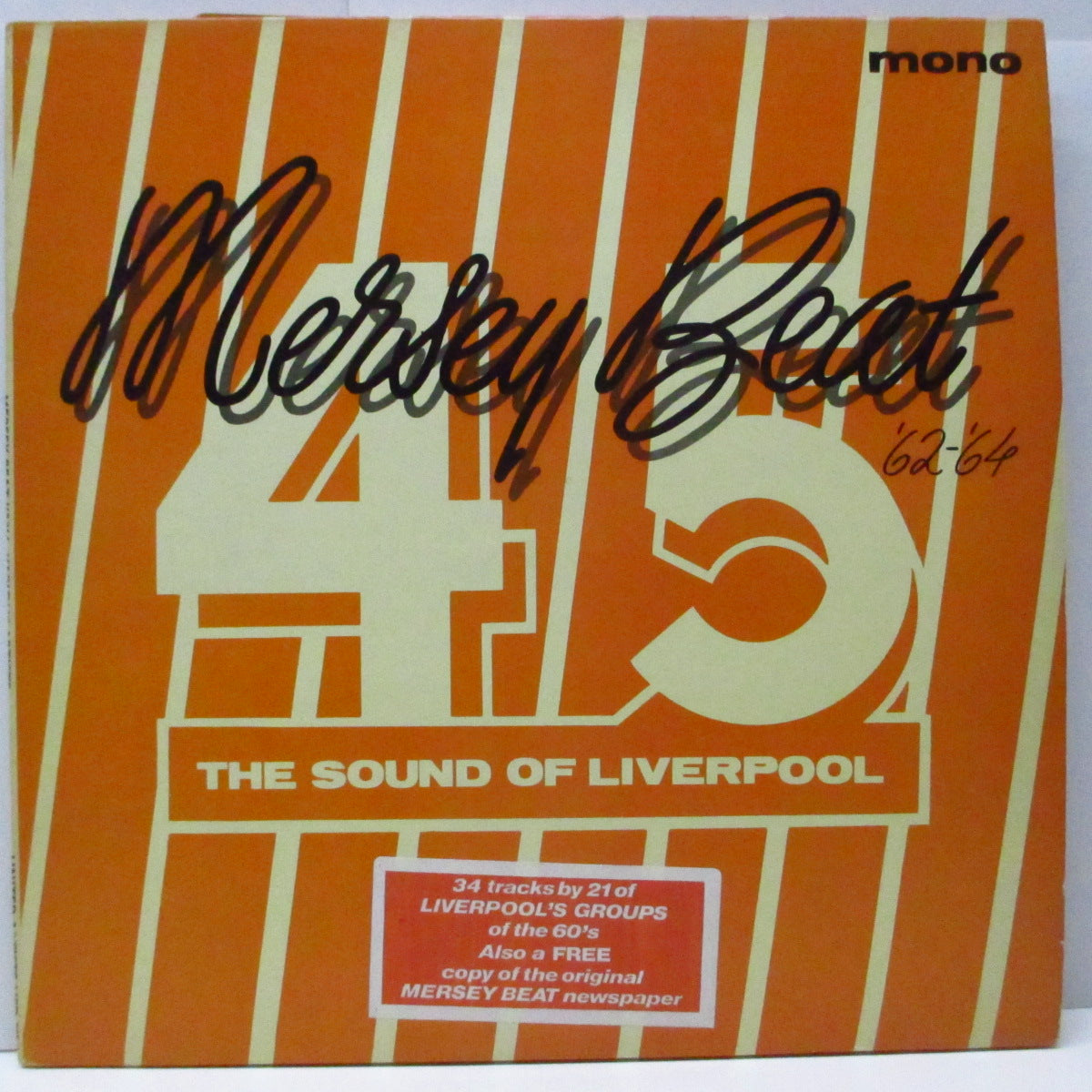 V.A. (60's マージービート・コンピ！)  - Mersey Beat ‘62/’64 (UK オリジナル・モノラル 2xLP+インナー、マージービート新聞/ステッカー付き光沢見開ジャケ）