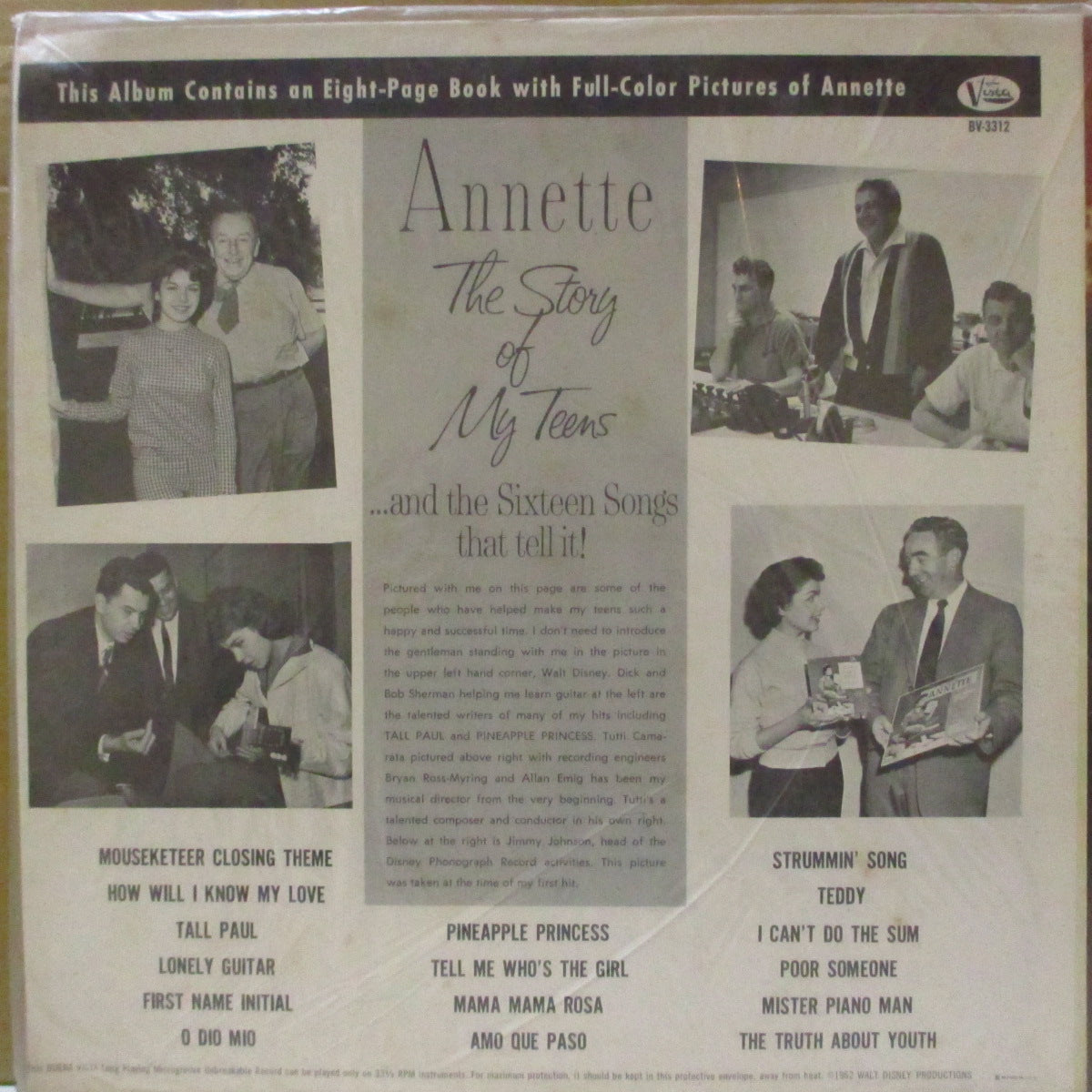 ANNETTE (アネット)  - The Story Of My Teens (US '62 オリジナル・モノラル LP/8ページ綴じ込みカラーブックレット付き見開きジャケ)ベスト全16曲、奇跡のデッドストック！