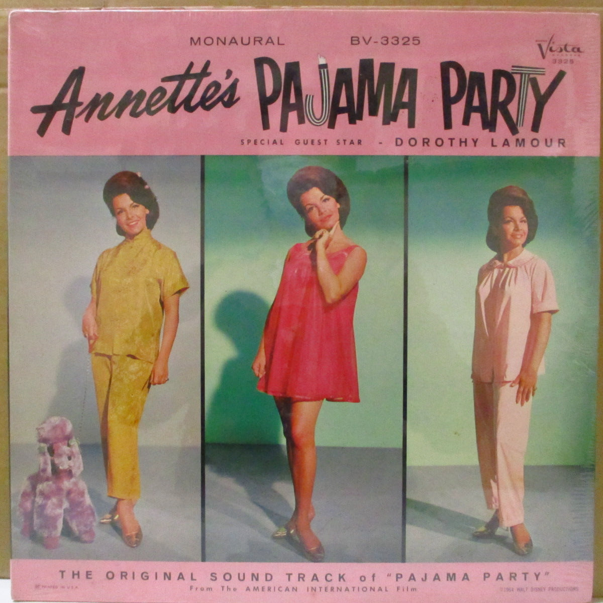 ANNETTE (アネット)  - Annette's Pajama Party (US '64 オリジナル・モノラル LP/見開きジャケ)主演映画サントラ、シールド未開封新品、奇跡のデッドストック品！