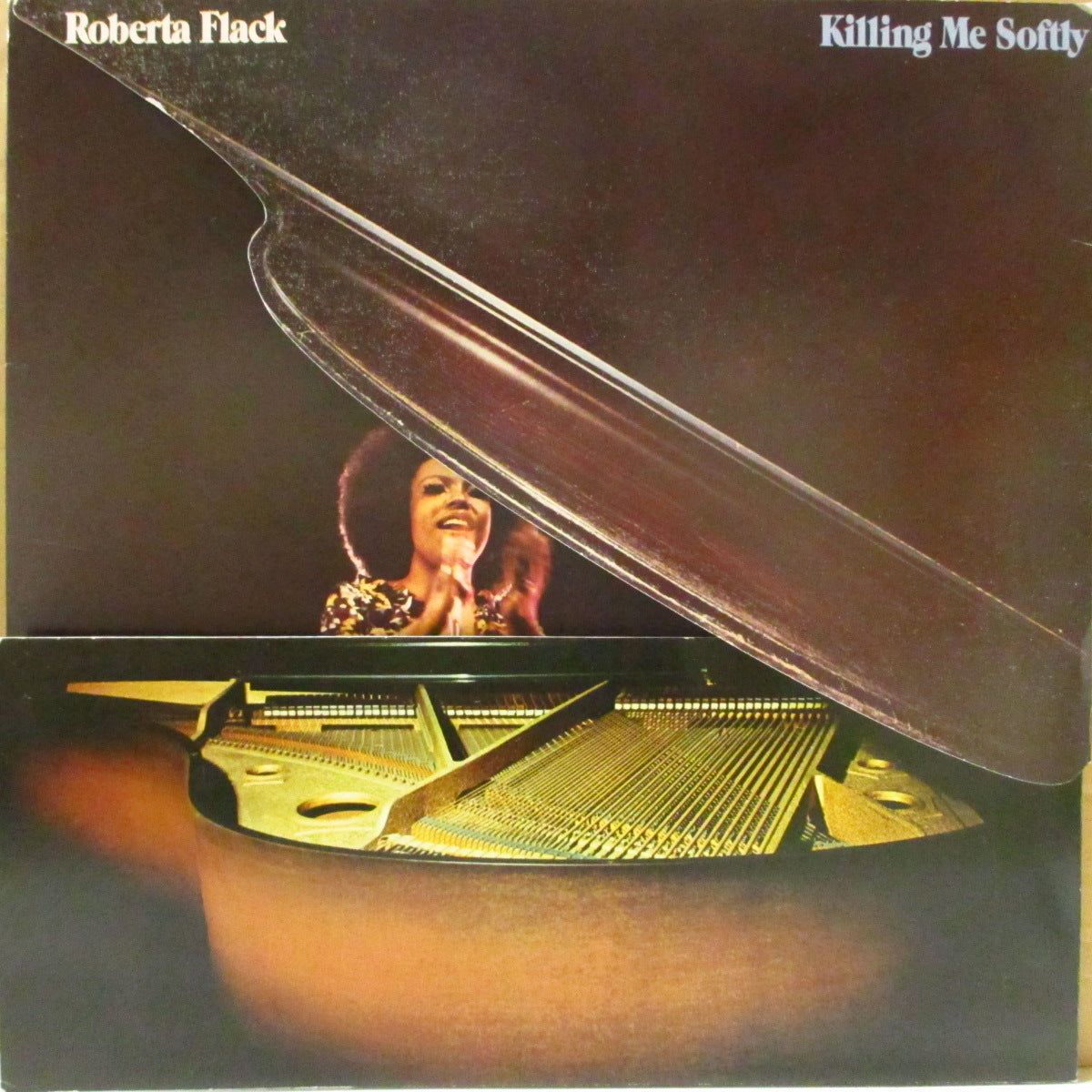 ROBERTA FLACK (ロバータ・フラック)  - Killing Me Softly (UK '73 オリジナル・ステレオ LP/ピアノ形で開く特殊見開きジャケ) 大ヒット4作目アルバム