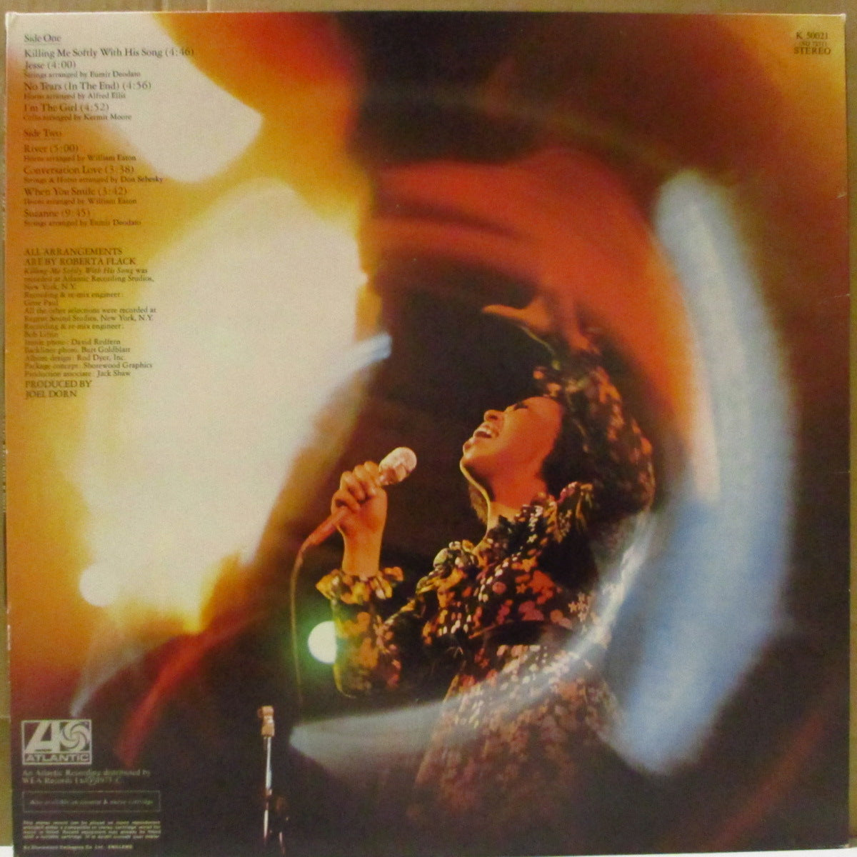 ROBERTA FLACK (ロバータ・フラック)  - Killing Me Softly (UK '73 オリジナル・ステレオ LP/ピアノ形で開く特殊見開きジャケ) 大ヒット4作目アルバム