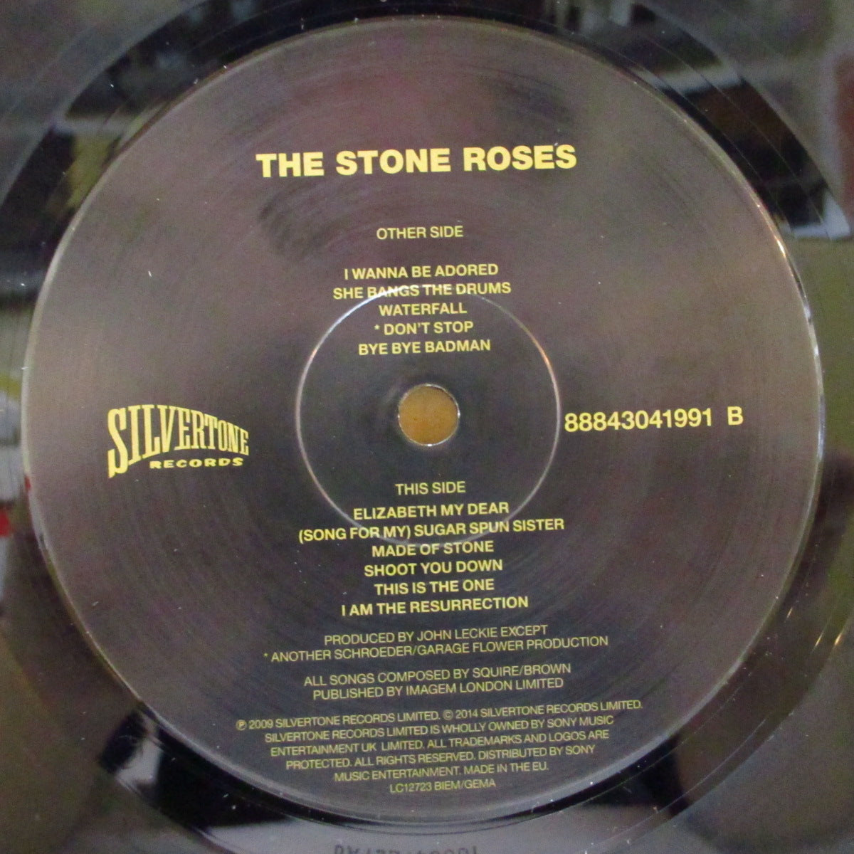 STONE ROSES, THE (ストーン・ローゼズ) - S.T. < 1st Album > (EU '14 再発180グラム重量  