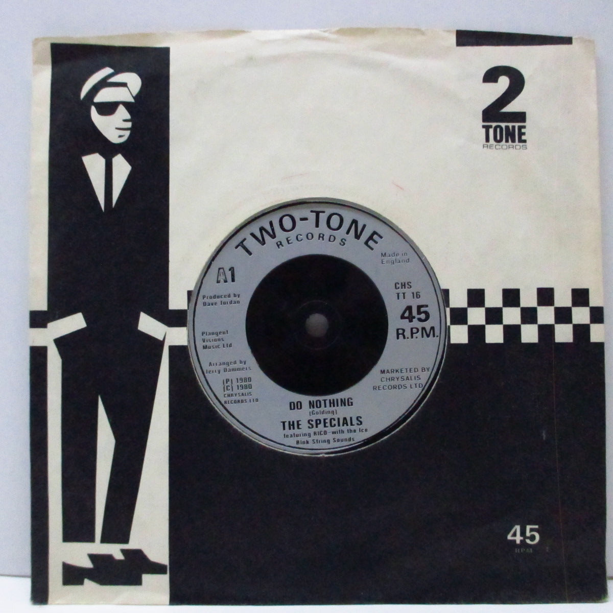 SPECIALS, THE (ザ・スペシャルズ)  - Do Nothing (UK '80 再発「銀ラベ」フラットセンター 7"/カンパニースリーブ）B面アルバム未収録！