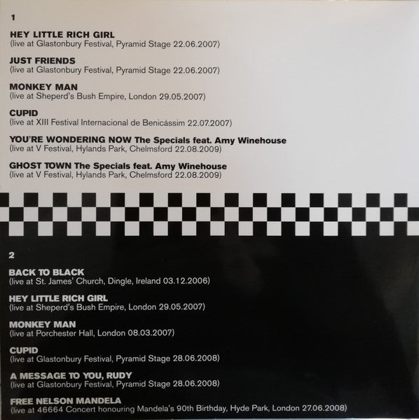 AMY WINEHOUSE (エイミー・ワインハウス)  - The Ska & Reggae Collection - Live (EU 限定リリース LP/NEW)