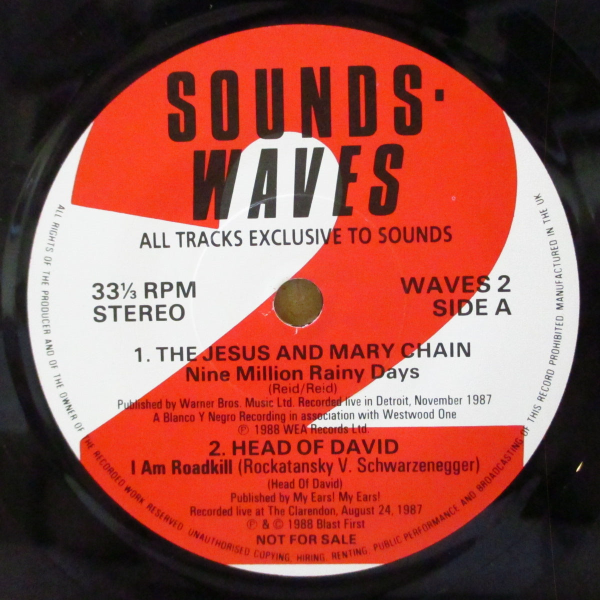 V.A. ('80s UK-US・オルタナ、インディロック・コンピ)  - Sounds - Waves 2 (UK '88 33回転 7インチ+光沢固紙ジャケ)