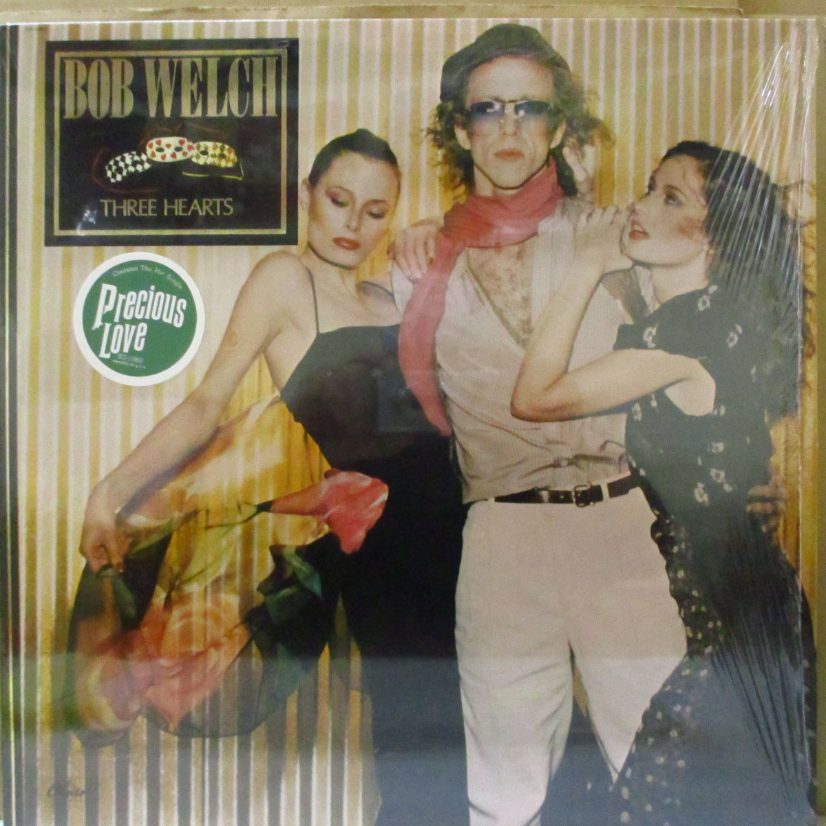 BOB WELCH (ボブ・ウェルチ)  - Three Hearts (US オリジナル LP+ソフト紙インナー/レアステッカー付き光沢ジャケ) '79年2ndアルバム