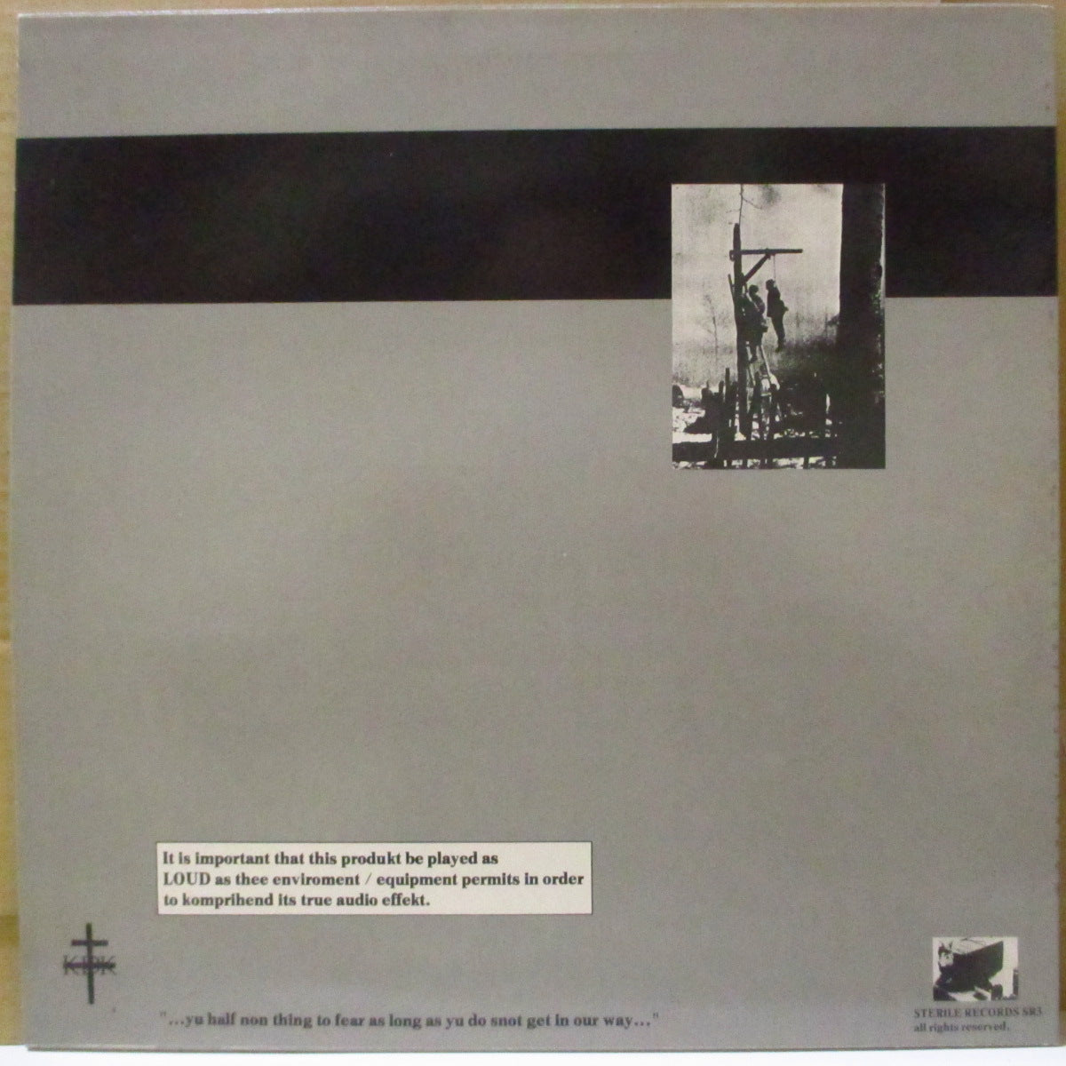 LUSTMORD (ラストモード)  - S.T. (UK 500枚限定2ndプレス「白ラベ/グレー光沢ジャケ」LP) SPKにも所属したBrain Williamsによるソロ'81年1stアルバム