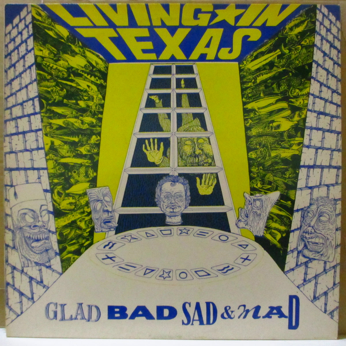 LIVING IN TEXAS (リヴィング・イン・テキサス)  - Glad Bad Sad & Mad (UK '85 オリジナル4曲入り 12インチ+ソフト紙インナー)