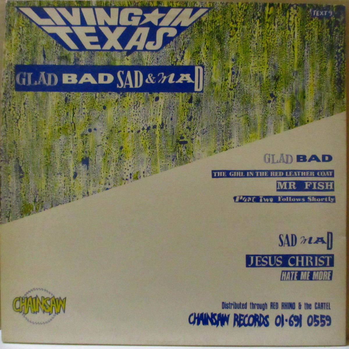 LIVING IN TEXAS (リヴィング・イン・テキサス)  - Glad Bad Sad & Mad (UK '85 オリジナル4曲入り 12インチ+ソフト紙インナー)