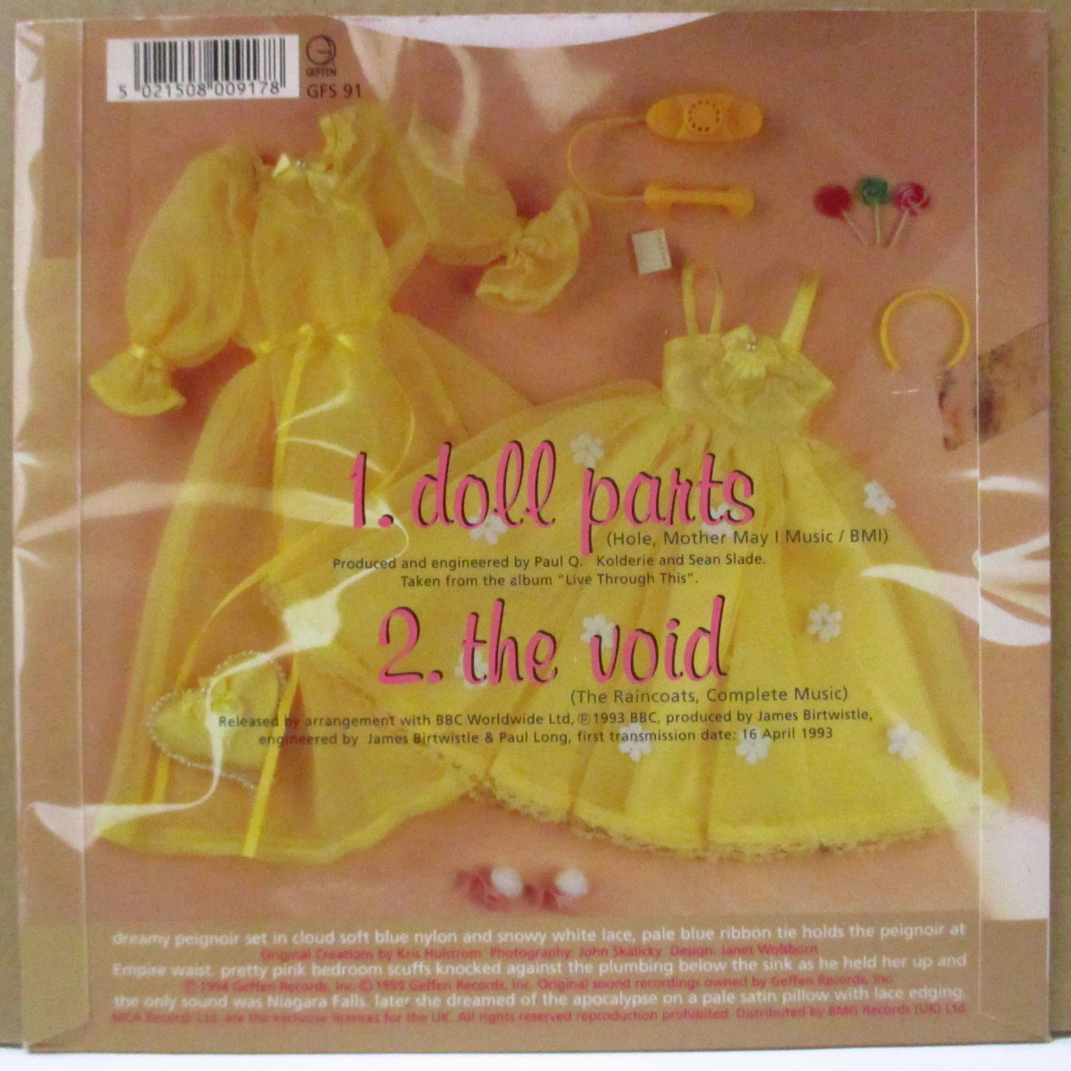 HOLE (ホール)  - Doll Parts (UK オリジナル 7インチ+光沢固紙ジャケ)