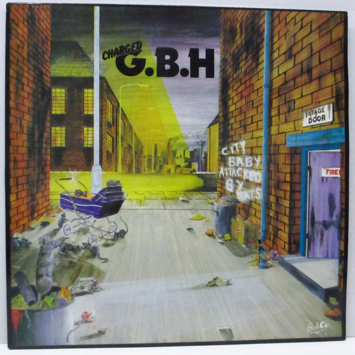 Charged G.B.H (チャージド G.B.H)  - City Baby Attacked By Rats (UK '90 再発「ピンクロゴ」ラベ LP/バーコード有ジャケ）'82年ファースト！