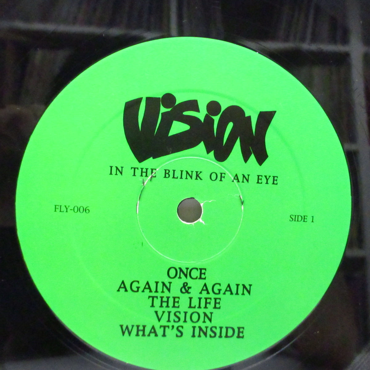 VISION (ヴィション)  - In The Blink Of An Eye (US '89 オリジナル「黒盤」LP+インサート）ファースト！