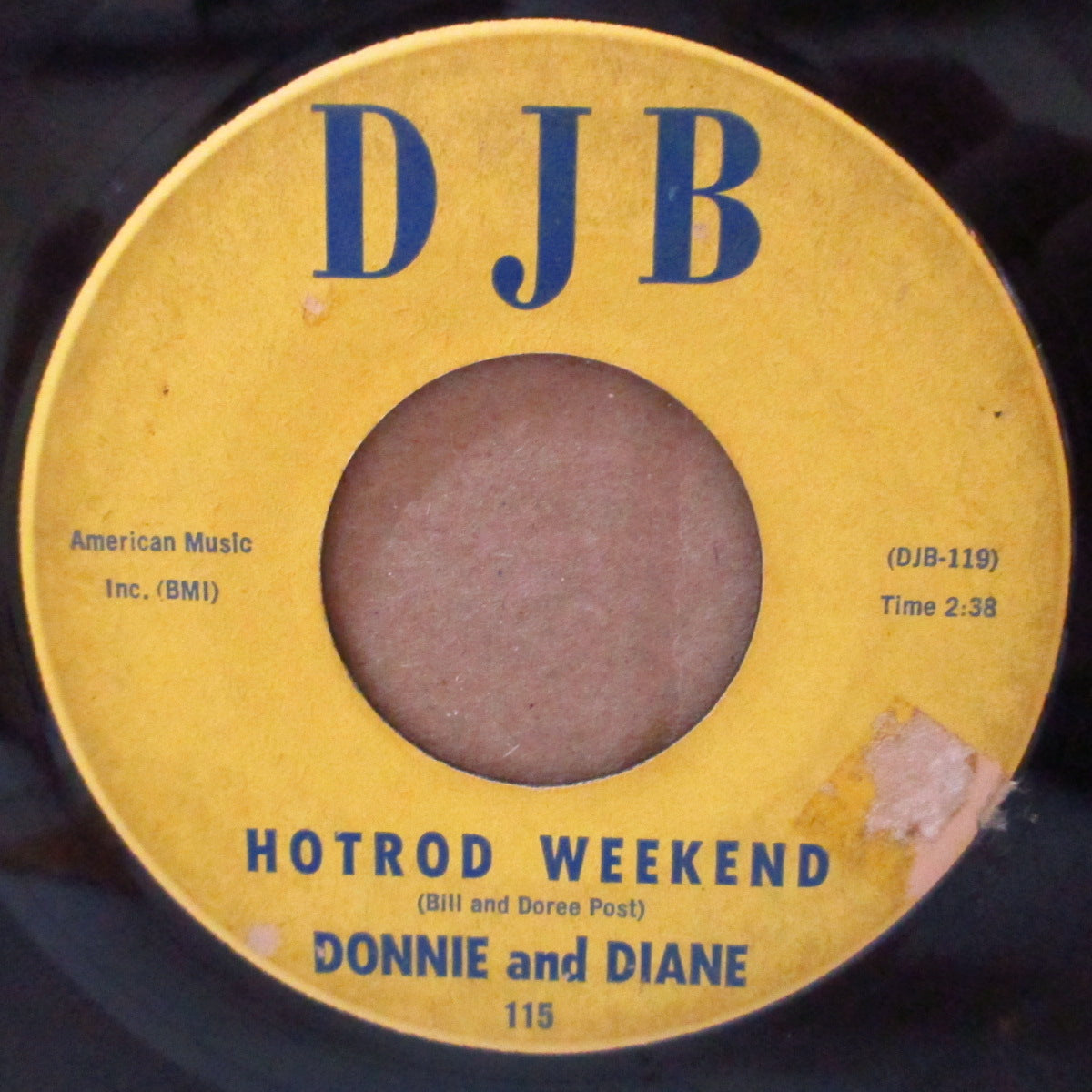 DONNIE and DIANE (ドニー・アンド・ダイアン)  - Hotrod Weekend (US '64 オリジナル7インチ)ホットロッド・R&R と、ロカビリー・ジャイバー