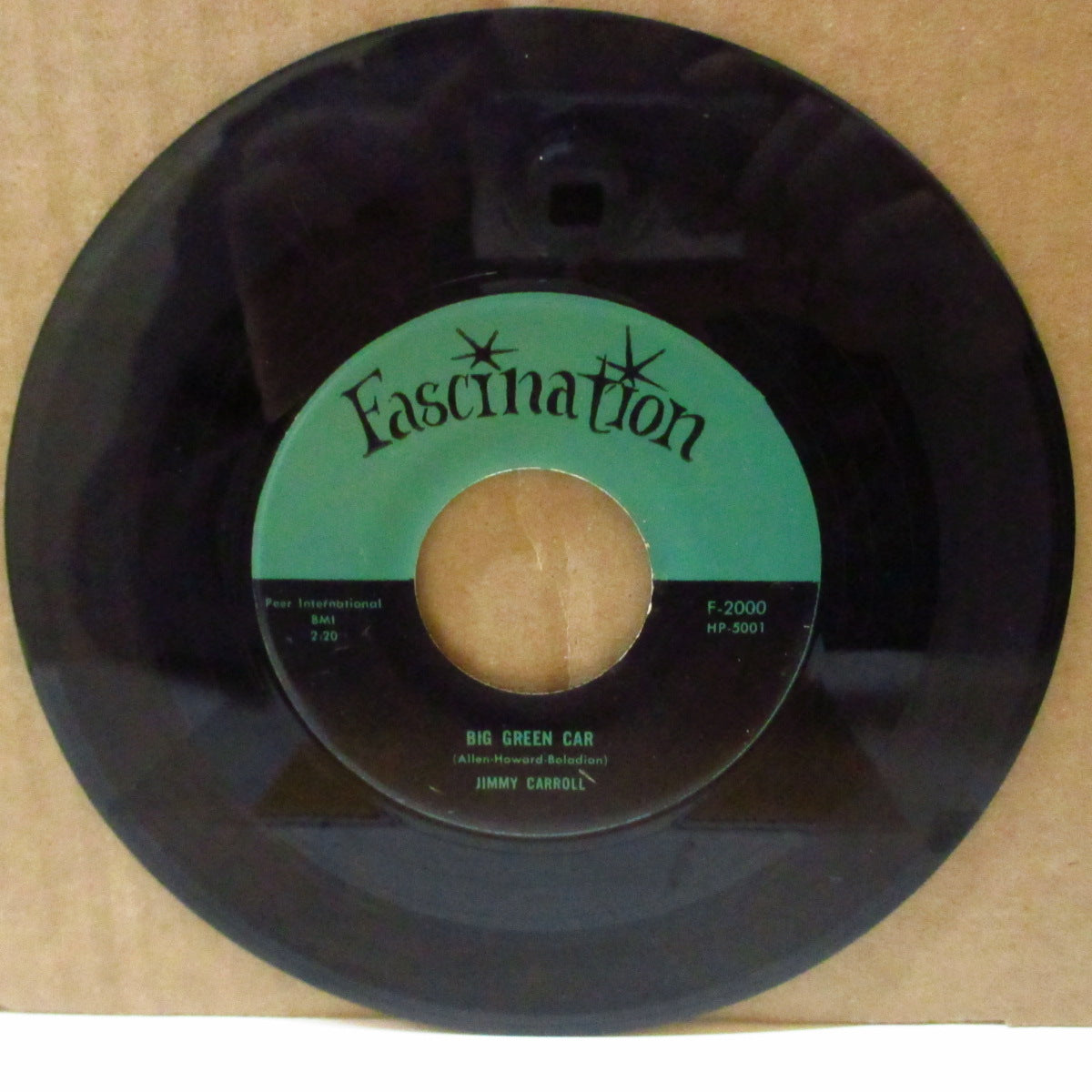 JIMMY CARROLL (ジミー・キャロル)  - Big Green Car (US '75 リプロ再発 7インチ) ポールキャッツのカヴァ原曲ワイルド・ロカビリー・クラシック！