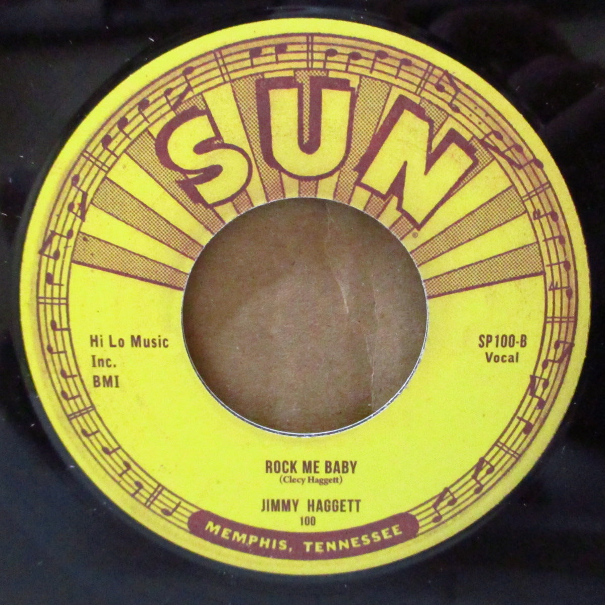 JIMMY HAGGETT (ジミー・ハゲット)  - Rock Me Baby / Rabbit Action (UK-EU '12 限定再発ジャケ付き7インチ) '56年SUN ボッピン・ロカビリー