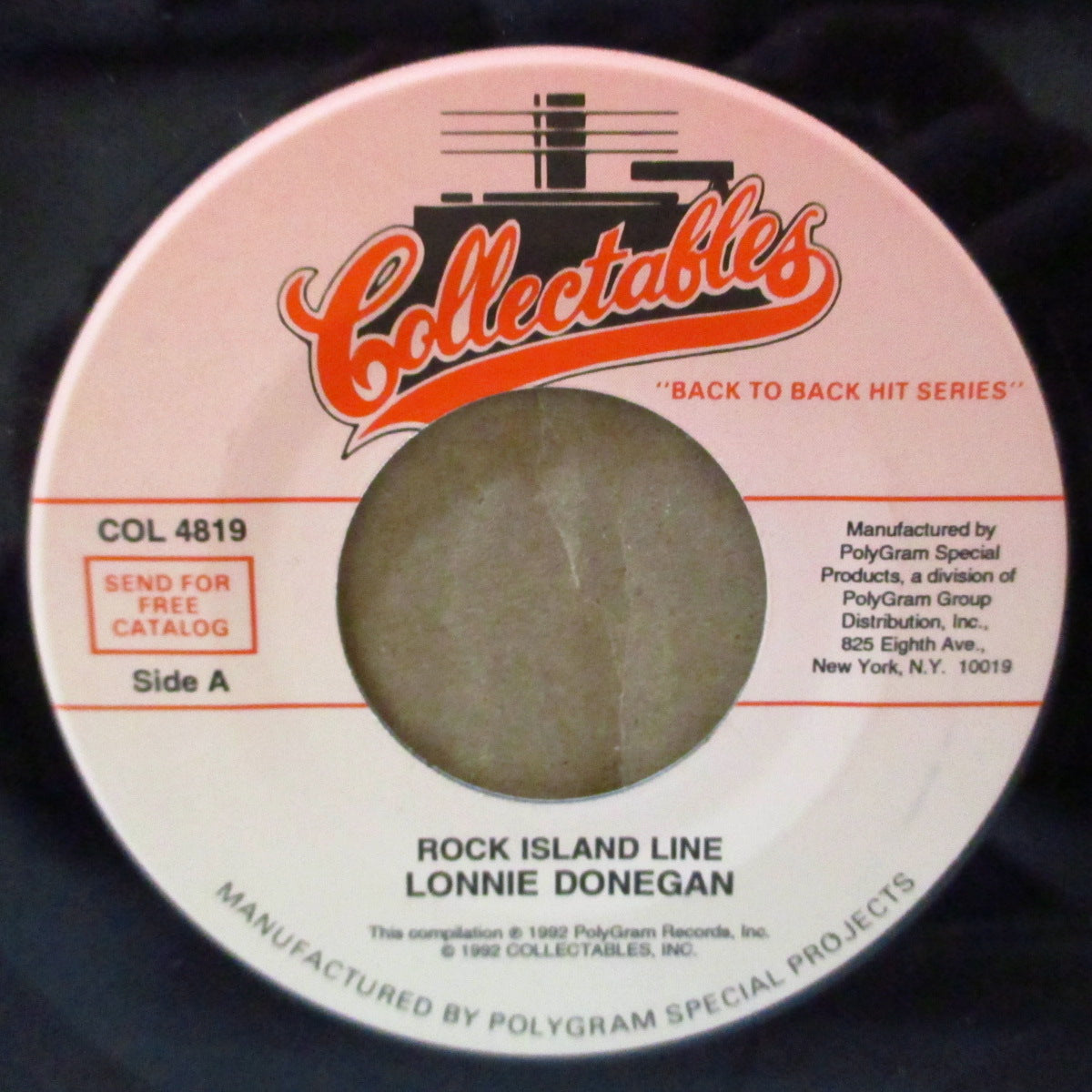 LONNIE DONEGAN / SIL AUSTIN (ロニー・ドネガン / シル・オースティン)  - Rock Island Line / Slow Walk (US '92 再発カップリング 7インチ)英国スキッフル & R&Bストロール名曲！