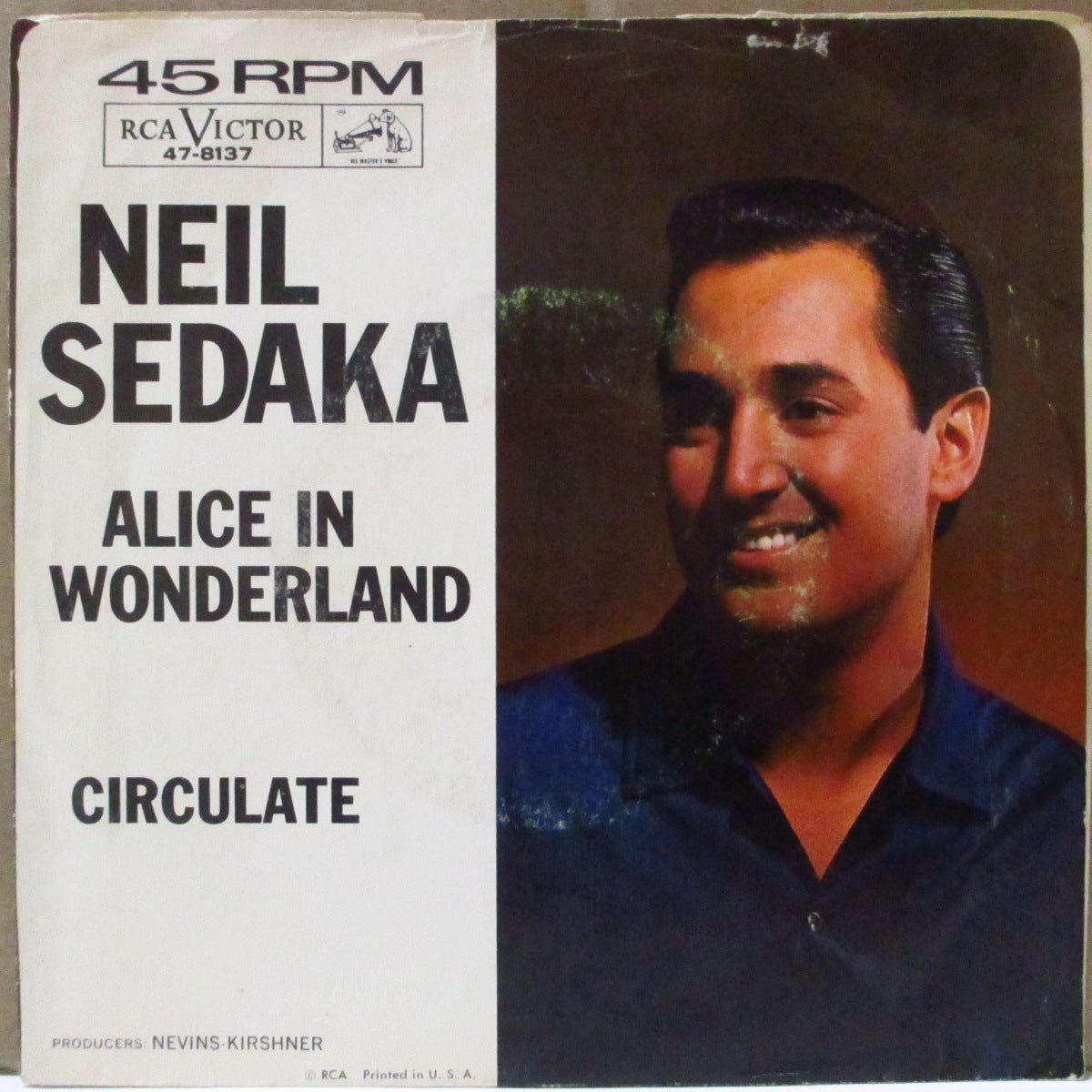 NEIL SEDAKA (ニール・セダカ)  - Alice In Wonderland (US '63 ジャケ付オリジナル7インチ)美メロ・ティーンポップ！