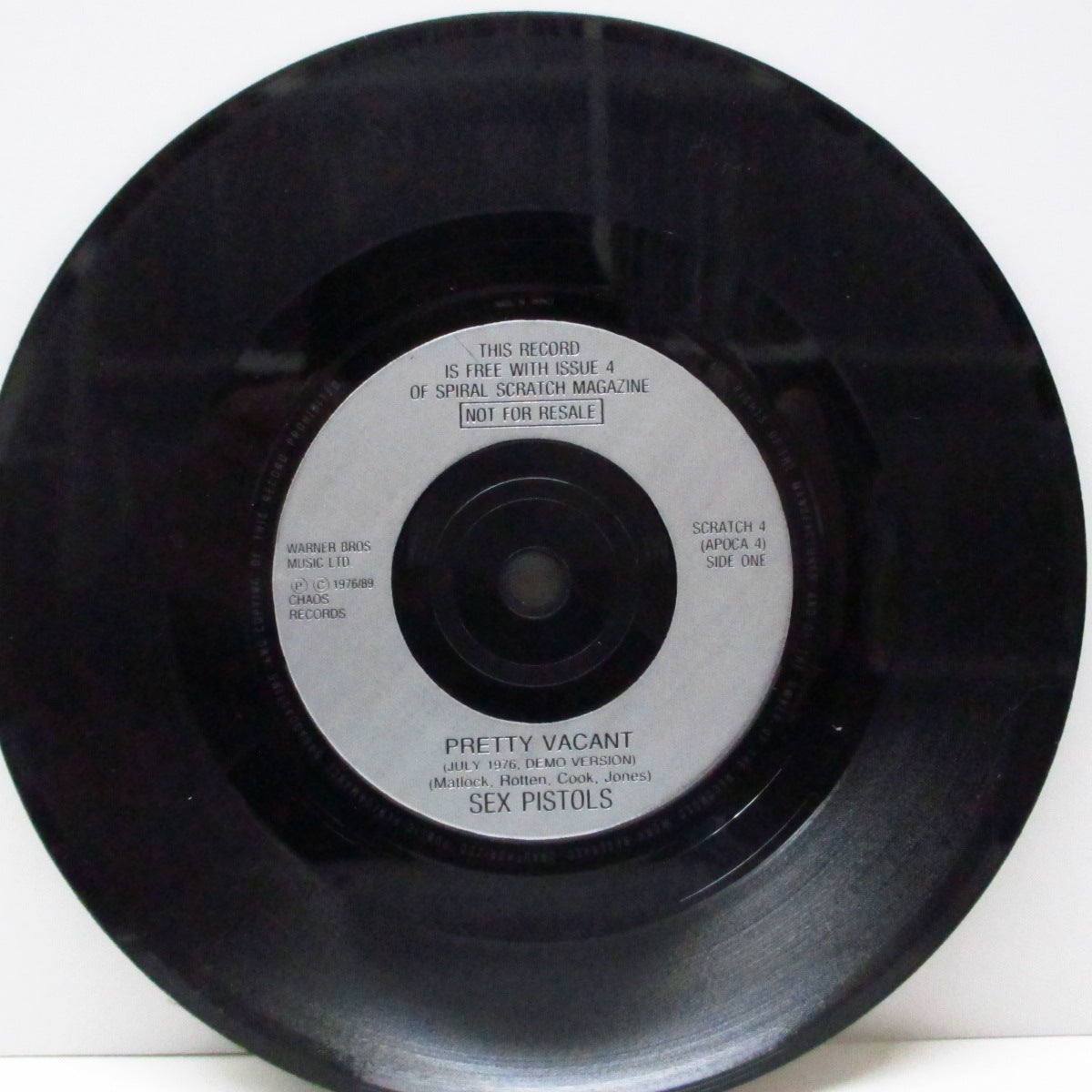 SEX PISTOLS (セックス・ピストルズ)  - Pretty Vacant (UK '89「スパイラルスクラッチ誌」のオマケ 7") '76年7月録音のデモバージョン !