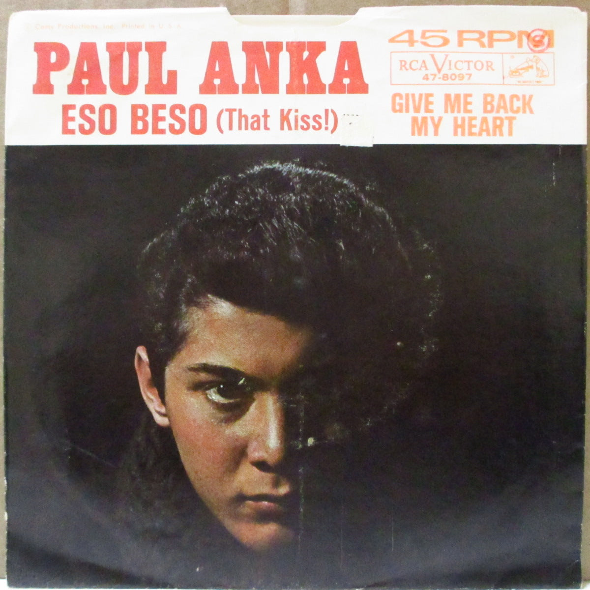 PAUL ANKA (ポール・アンカ)  - Eso Beso (That Kiss) (US '62 オリジナル・ジャケ付 7インチ) ジョージ・フェイムのカバー原曲、ラテンPOP名曲 & ディキシー調ティーン！