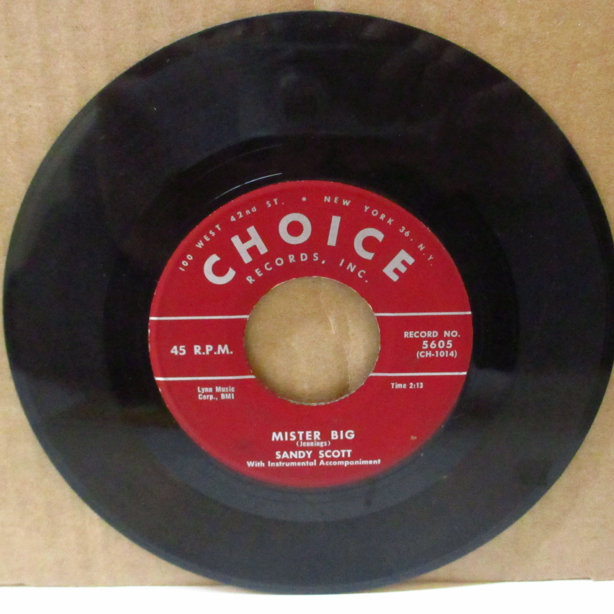 SANDY SCOTT (サンディ・スコット)  - Mister Big (US '57 オリジナル 7インチ)ボッパーズ・ジャイバー& ロッカ・バラッド