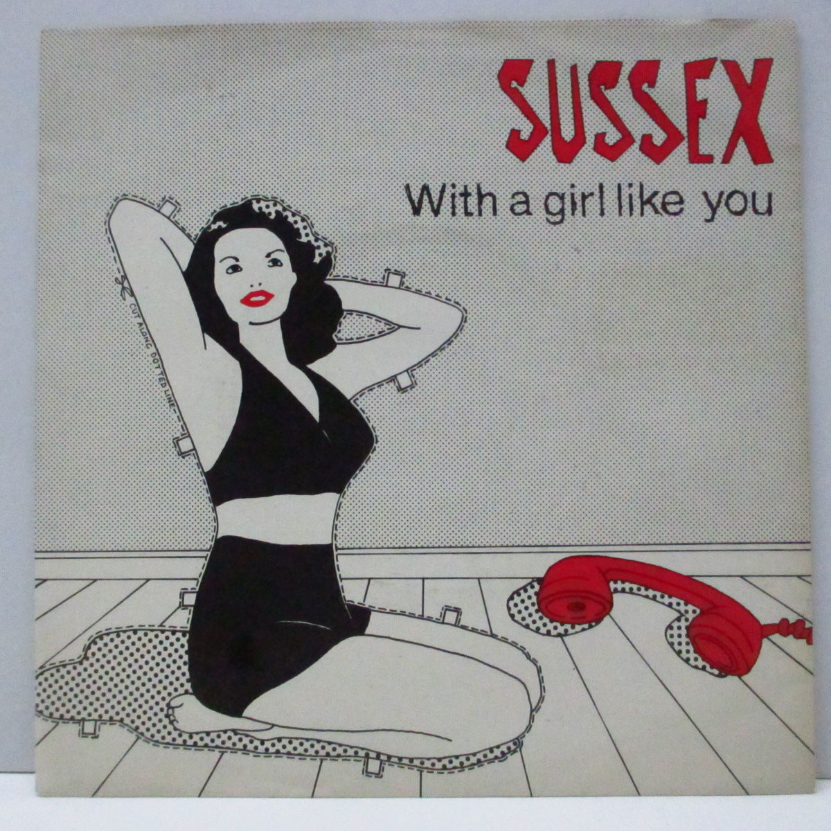 SUSSEX (サセックス)  - With A Girl Like You (UK オリジナル 7"/光沢ソフト紙折り返しジャケ) トロッグス '66年名曲のカバー !
