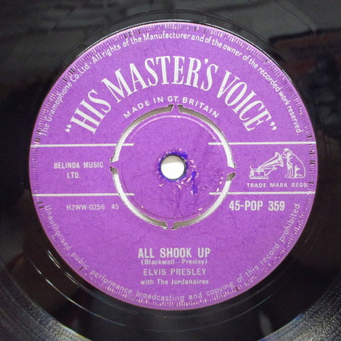ELVIS PRESLEY (エルヴィス・プレスリー)  - All Shook Up (UK HMV 2nd Press 7"+CS)  