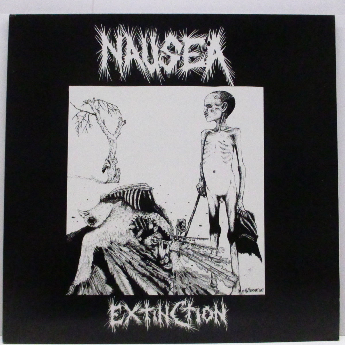 NAUSEA (ナウジア)  - Extinction (US '91 再発「黒盤」LP+インサート/見開きジャケ）'90年唯一アルバム！