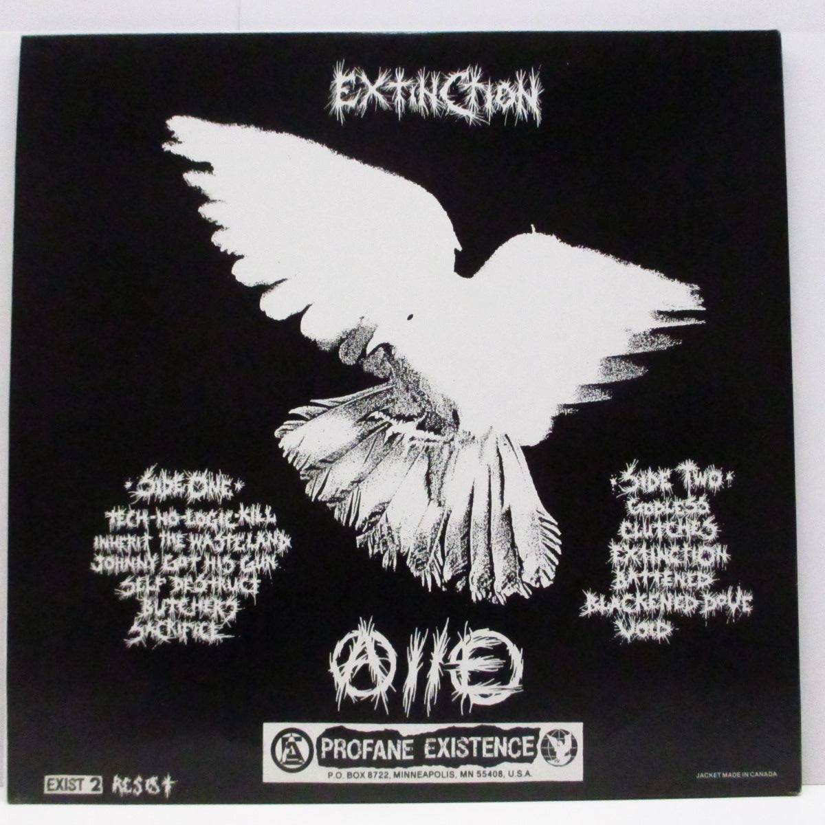NAUSEA (ナウジア)  - Extinction (US '91 再発「黒盤」LP+インサート/見開きジャケ）'90年唯一アルバム！