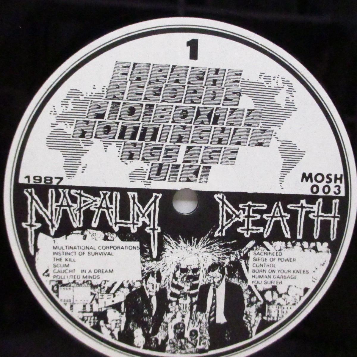 NAPALM DEATH (ナパーム・デス) - Scum (UK '87 再発 LP/「オレンジ