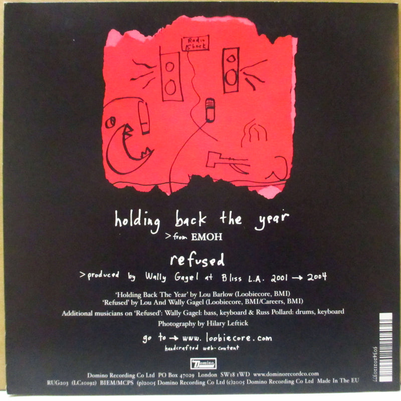 LOU BARLOW (ルー・バーロウ)  - Holdling Back The Year (UK オリジナル 7インチ+光沢固紙ジャケ)