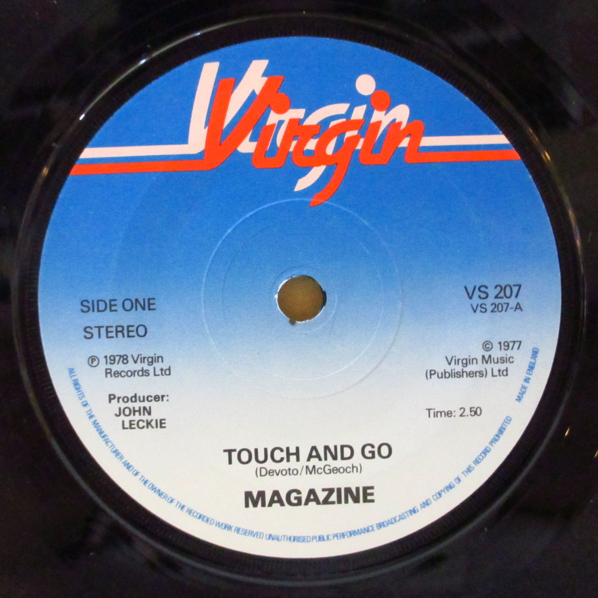 MAGAZINE (マガジン)  - Touch And Go (UK オリジナル 7インチ+光沢ソフト紙ジャケ)