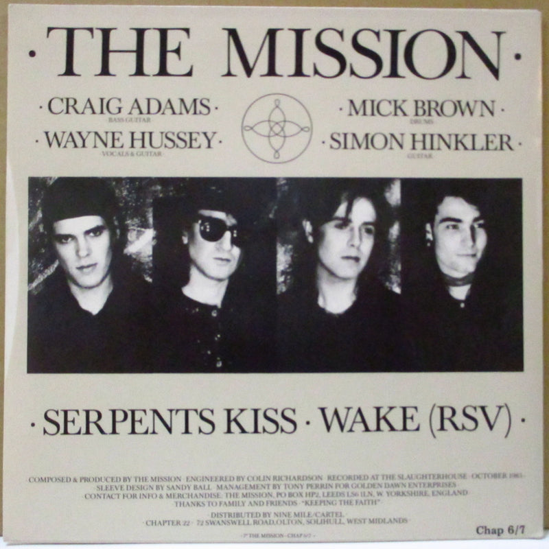 MISSION, THE (ザ・ミッション)  - I - Serpents Kiss / Wake (RSV) (UK オリジナル ７インチ+光沢固紙ジャケ)