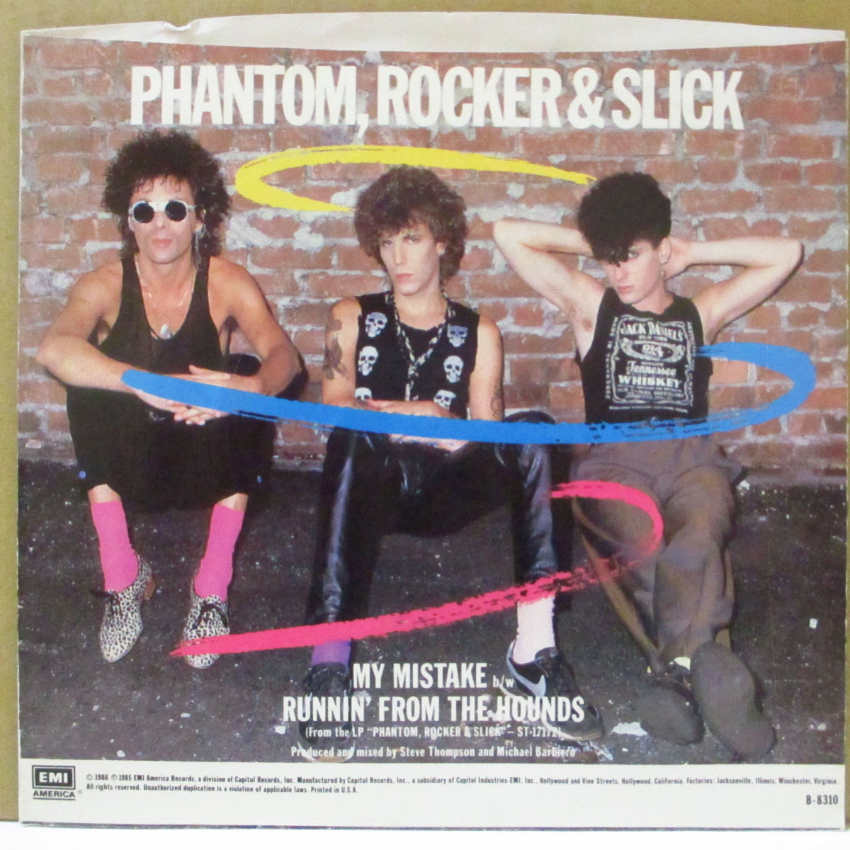 PHANTOM, ROCKER & SLICK (ファントム・ロッカー＆スリック)  - My Mistake (US '85 プロモ 7インチ+光沢ソフト紙ジャケ)