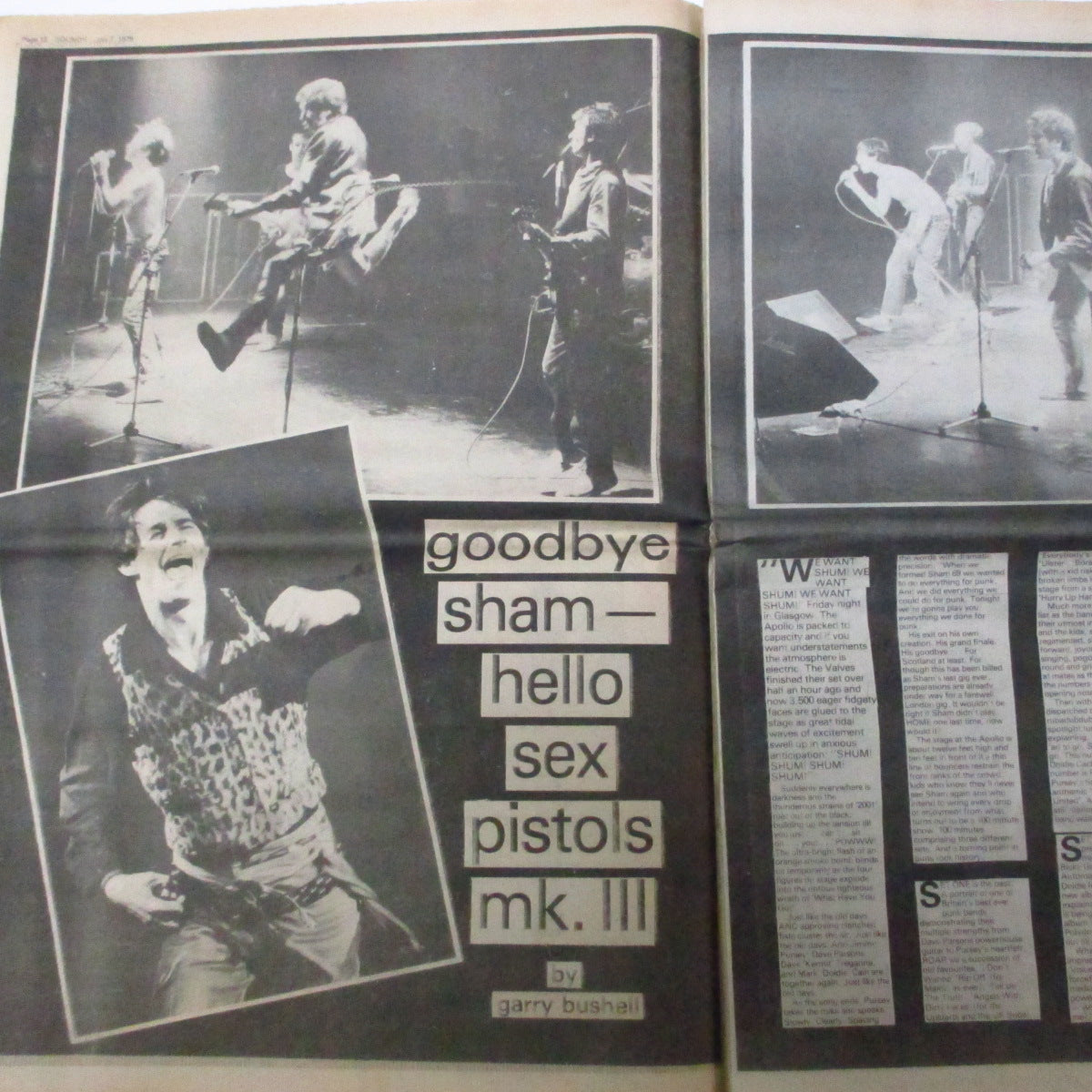 SOUNDS (『サウンズ』誌 '79年7月7日号)  - 7 July 1979 Issue (UK オリジナル音楽新聞『Sounds』) 表紙 & 主要インタビューは「シャム・ピストルズ」！