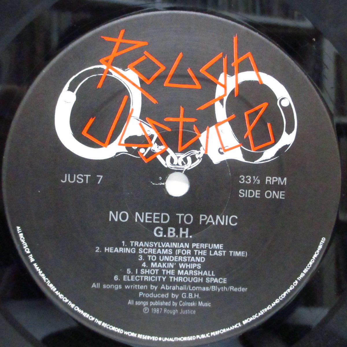 Charged G.B.H (チャージド G.B.H)  - No Need To Panic! (UK オリジナル LP+インナー）近年稀な美品！