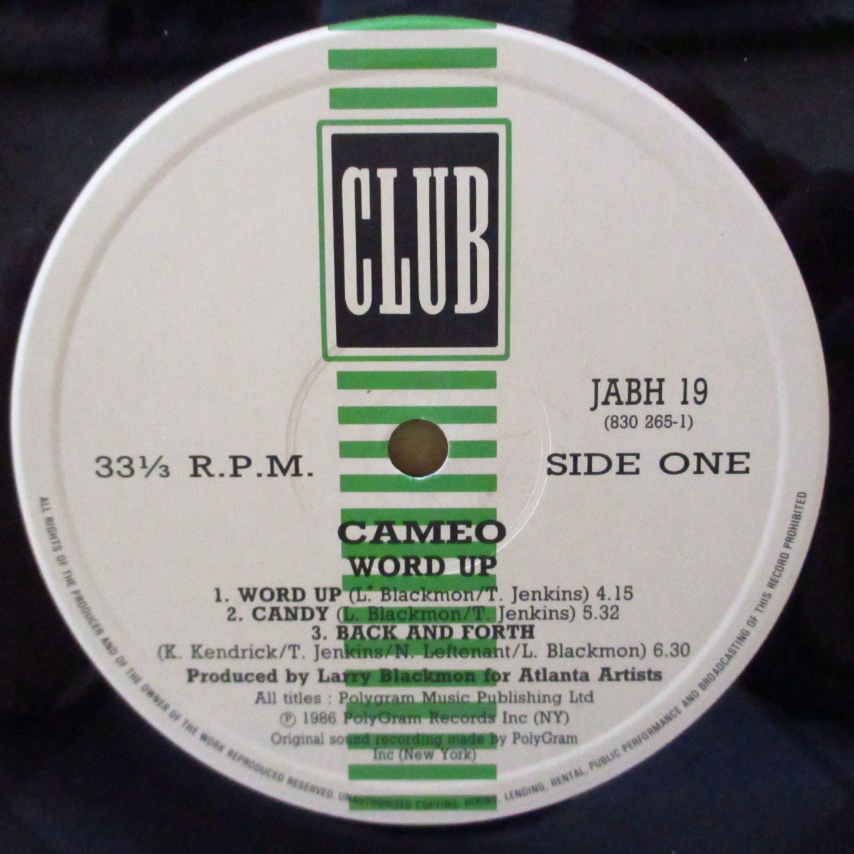 CAMEO (キャメオ)  - Word Up ! (UK '86 オリジナル・ステレオ LP)エレクトリック・ファンク満載名作「ワード・アップ」