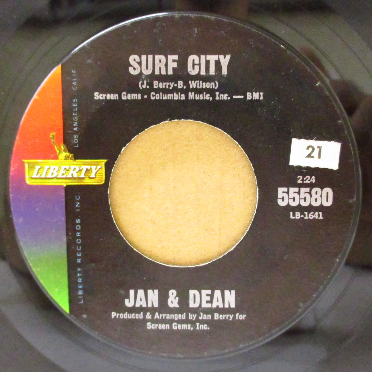 JAN & DEAN (ジャン＆ディーン)  - Surf City (US '63 オリジナル 7インチ)ブライアン・ウィルソン共作サーフポップ・クラシック！